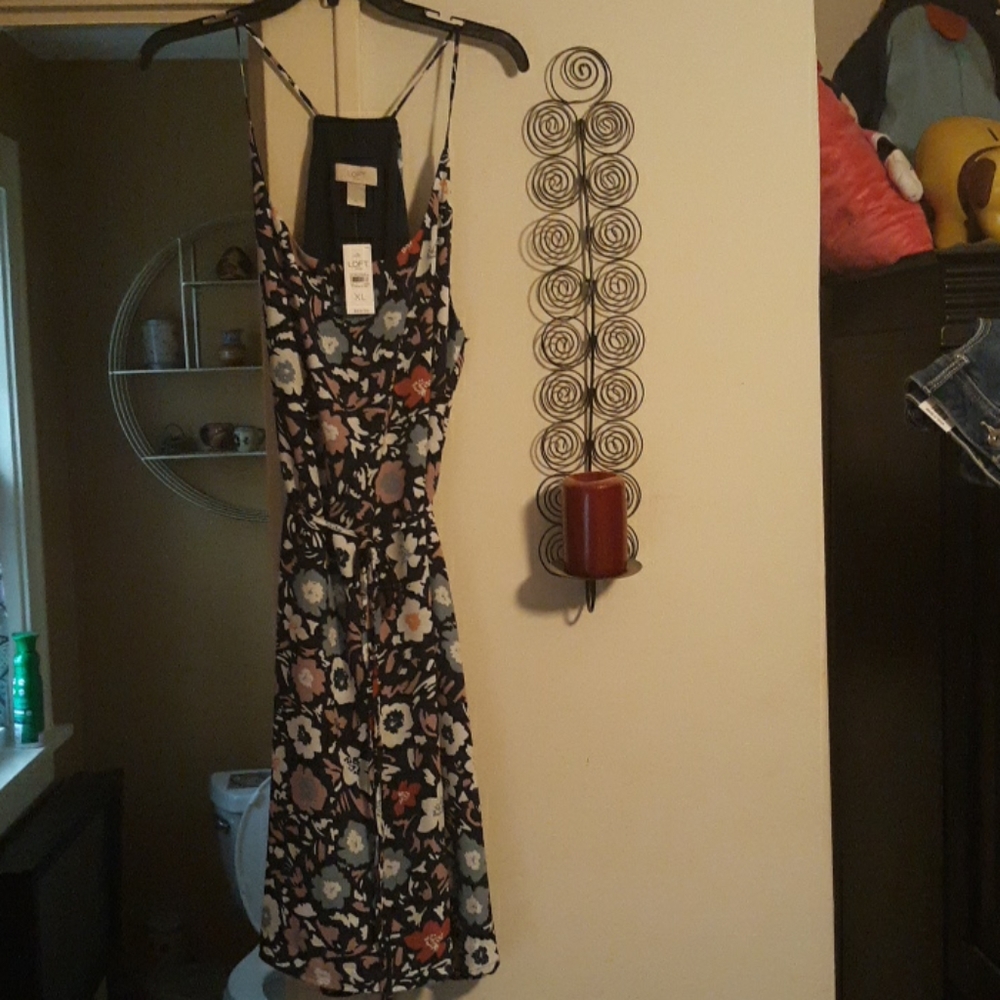 Multi print spring spaghetti strap